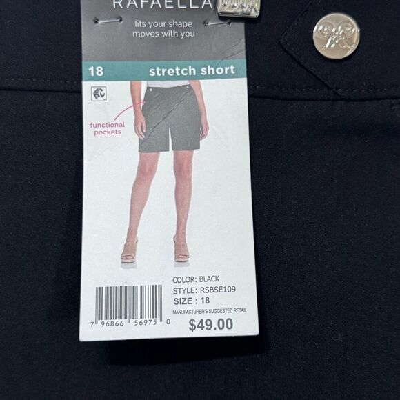 Rafaella bundle 2 shorts black and blue stretch shorts Bermuda size 18 NWT - Picture 7 of 10